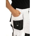 thumbnail image 3 of JuicyTrendz Men's Heavy Duty Painter Pants – Utility Painting Workwear Trousers for Construction with Multiple Pockets White W32 x 32L, 3 of 7