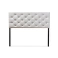thumbnail image 3 of Baxton Studio Viviana Modern and Contemporary White Faux Leather Upholstered Button-tufted Full Size Headboard, 3 of 6