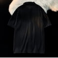 thumbnail image 4 of Camisas Para Hombre XXL Blusa de manga corta con bolsillo para hombre, informal, a rayas, con arrugas, a la moda, de verano (Black, XL), 4 of 7