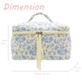 thumbnail image 4 of Bolsa de maquillaje PAZIMIIK, funda de viaje acolchada grande de algodón, azul, 4 of 6