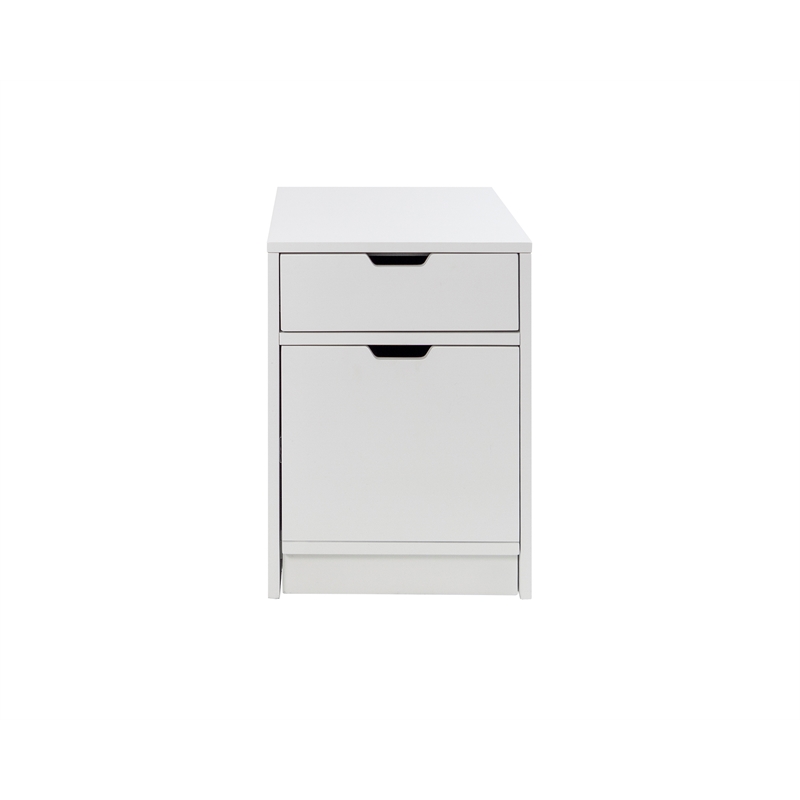 Contemporary Two Drawer Wood File Drawer Storage Cabinet White - image 5 of 9