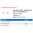 thumbnail image 2 of Fuel Injector Seal Kit - Compatible with 2009 - 2016 Volkswagen Eos 2010 2011 2012 2013 2014 2015, 2 of 2
