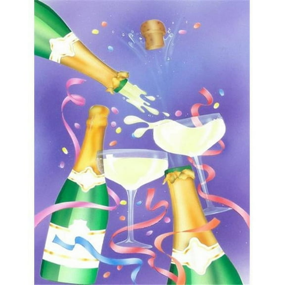 Celebrate New Years Toast Flag Garden Size