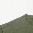 thumbnail image 6 of Homenesgenics Mens Shirts Men Tops T Shirts for Man Men's Casual Round Neck Solid Color Sports Washed Cotton Retro Distressed T-Shirt Green XL, 6 of 8