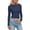 Navy, variant on Long Sleeve Shirts for Women Spring Fall Slim Fit Crewneck Ribbed Fitted Basic Plain Shirt Blouse Undershirts