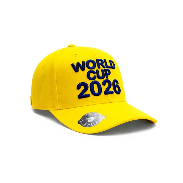 KNITE Gorra Fútbol Colombia Amarilla Copa 2026 Fan Sport Ajustable Bordada 3D