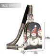 thumbnail image 2 of FORMRS Womens Crossbody Sling Bag Travel Daypack Shoulder Chest Backpack, Red Snowmen, 2 of 7
