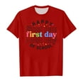 thumbnail image 3 of T-shirts pour Filles Tween Retour à l'École Saison Mignon Imprimé Graphique Col Rond Manches Courtes Tee Tops d'Été Décontractés pour Enfants Taille 10-11T, 3 of 4