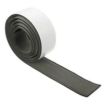 78.74''x2.24'' EVA Faux Teak Decking Sheet Mat Self-Adhesive for Boat Yacht Deck Pad Deep Gray Black