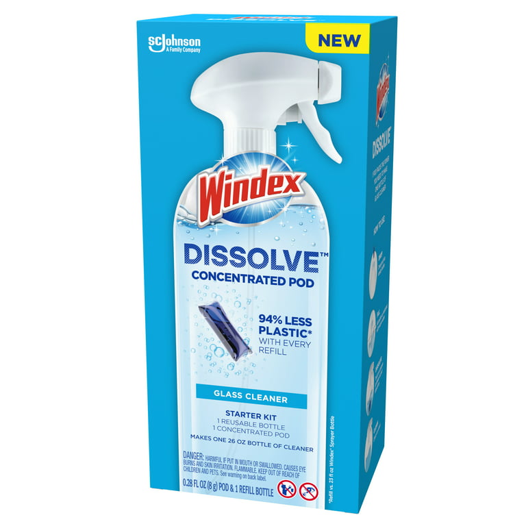 Windex Dissolve Concentrated Pod Glass Cleaner 2 0.28 Oz Pods, Multi-Purpose & Specialty
