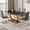 Gray4, variant on Sudica 5-Piece Modern Dining Table Set, Gray Faux Marble Table with 4 PU Leather Gold Legs Chairs for Dining Room
