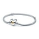 thumbnail image 3 of Pulsera con abalorio de Color plateado para mujer, brazalete deslizante con cierre de barril, cadena de serpiente, flor de Margarita, Color rosa dorado, novedad de 925, 3 of 4
