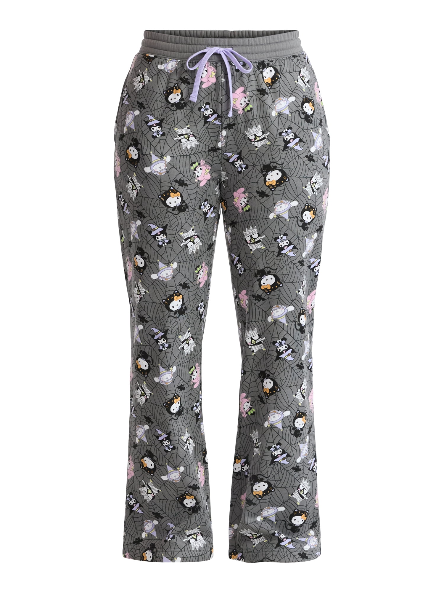Hello Kitty and Friends Women's Halloween Print Fleece Jogger Pants, Sizes XXS-XXL