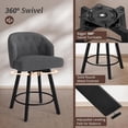 thumbnail image 5 of Dycanpo Counter Height Bar Stools, 26" Swivel with Backs, for Home Kitchen Island, Dark Grey, 5 of 8