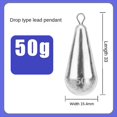 thumbnail image 4 of Colgante de Plomo con Forma de Gota de Agua de 40g, Poste de Mar, Colgante de Plomo con Gancho para Pesca en el Mar, Peso de Pesca, 4 of 5