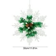 thumbnail image 3 of Cheapark Large Powdered Snowflake Christmas Ornaments - Hanging Window Decor For Tree Festive Holiday Season Ambiance, 3 of 6