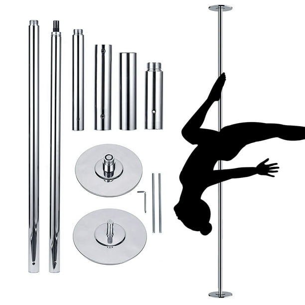 Costway 45mm Adjustable Spinning Static Dancing Pole for Beginner &  Professional Stripper Fitness