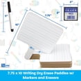 thumbnail image 4 of Flipside Products Two-Sided Rectangular Dry Erase Writing Paddles, Pens, and Erasers, Class Pack of 12, 4 of 4