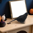 thumbnail image 6 of BNNG Halloween Black Feathered Crows, Realistic Feathered Black Birds Raven, Halloween Decoration for Indoor Outdoor Home Yard Garden Party Decor, 6 of 9