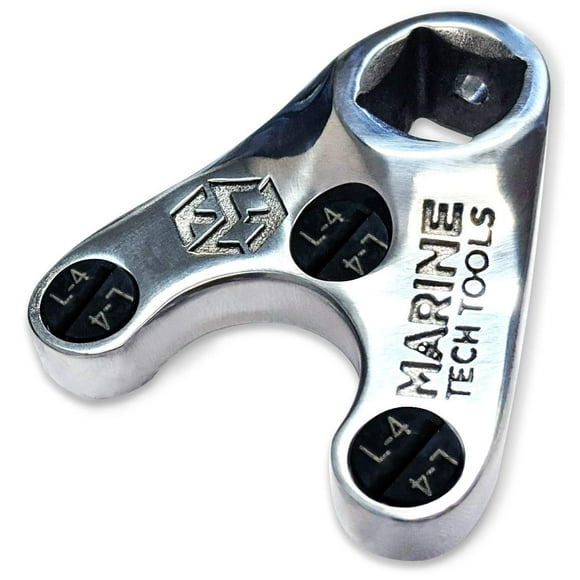Marine Tech Tools Pin Wrench AMT0004-38mm x 4mm with L-4 Pins - Fits All Seastar Steering Cylinders, Trim/Tilt Caps on Four Stroke Yamaha V6, Non-VMAX 2 Strokes & Tilt Caps on The 2011-Current F150