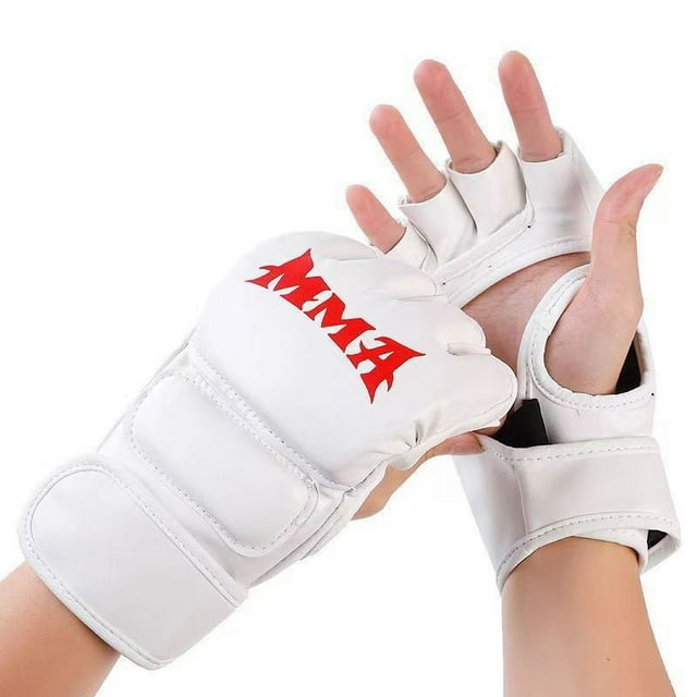 Guantes de boxeo de medio dedo MMA boxeo Sanda guantes de adulto engrosados saco de arena saco de arena lucha lucha lucha boxeo UFC