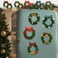 thumbnail image 7 of Christmas Hanging Wreath, Artificial Wreaths with Multicolour Bow Bell Pinecone Berries, Norfolk Pine Wreath for Outdoor Indoor, Wall Table, Wedding, Birthday Party Decorations, 7 of 7