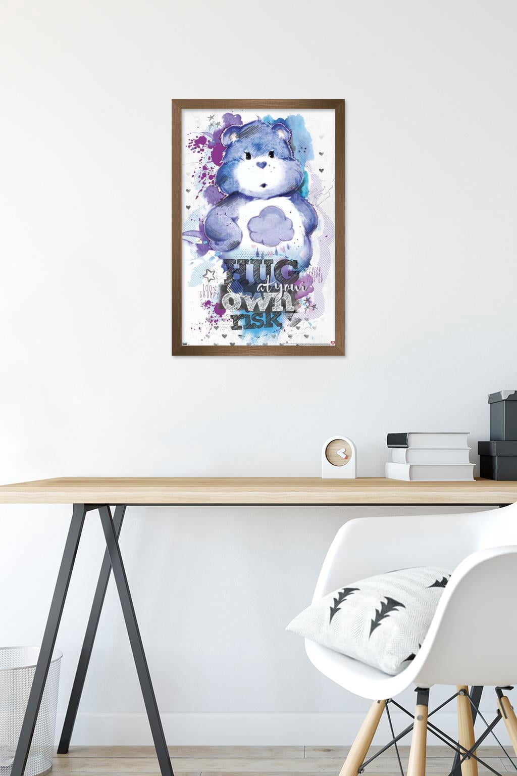 Care Bears - 100 Percent Grumpy Bear Wall Poster, 14.725" x 22.375" Framed