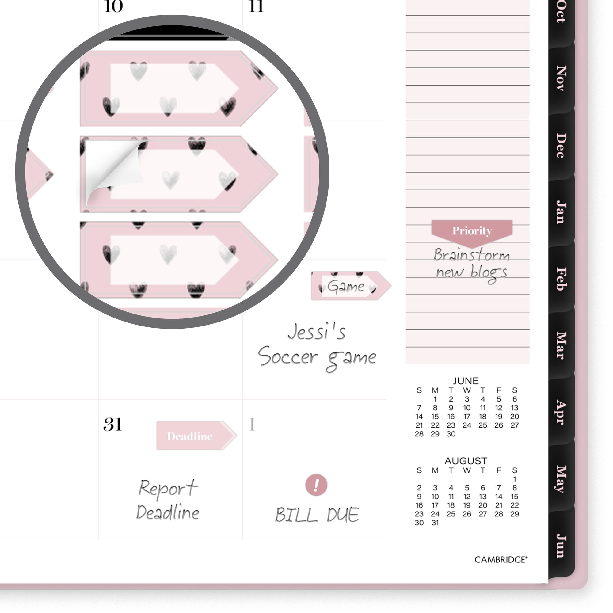 Mead Cambridge Cherish Academic 2026-2027 Weekly Monthly Planner Large 8 12 x 11