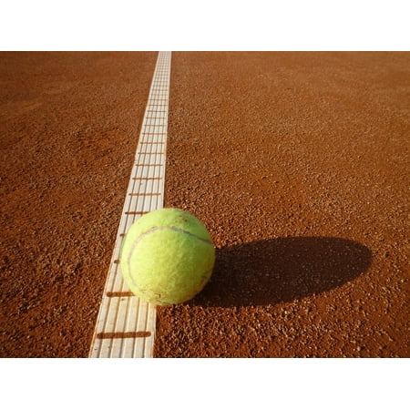 Canvas Print Yellow Sports Tennis Court Tennis Ball Ball Tennis Stretched Canvas 10 x
