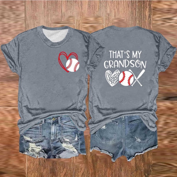 Fiudx Camisas para Mujer Camiseta de Manga Corta con Cuello Redondo y Estampado Informal a La Moda para Mujer, Top/Camisa de Manga Corta con Cuello Redondo