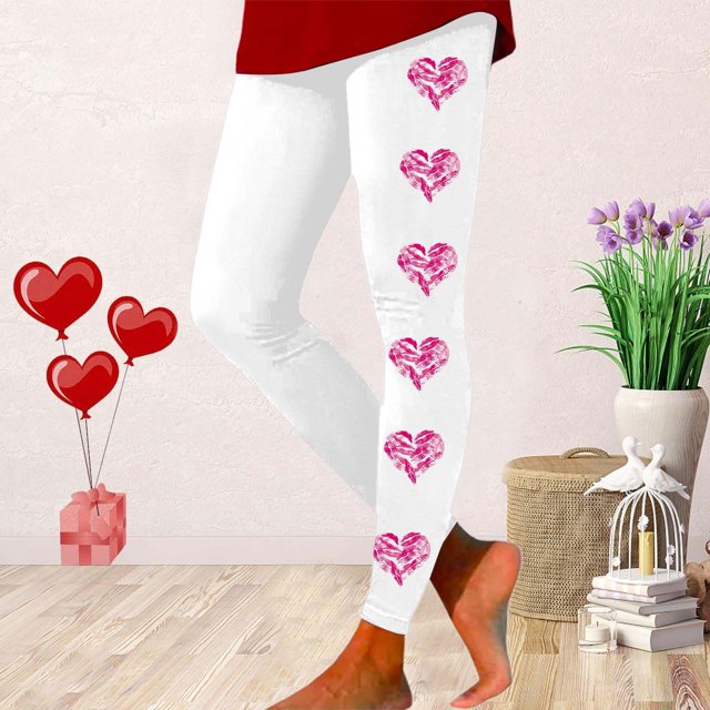 MKLEKYY Leggings de yoga de cintura alta con estampado floral para mujer, leggings de realce para fitness y entrenamiento 3
