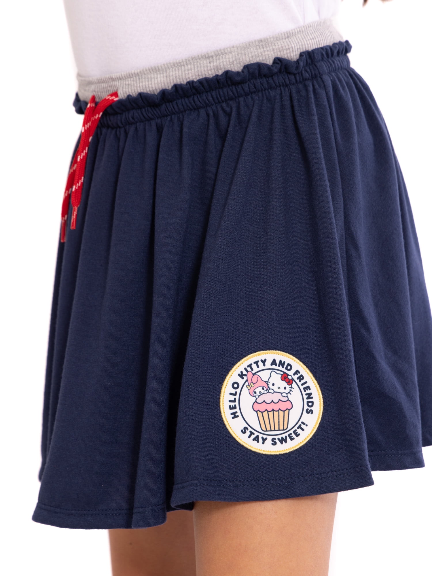 Wonder Nation x Hello Kitty Girls Double Waistband Skort, Sizes 4-16
