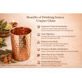 thumbnail image 4 of Handcrafted Pure Copper Hammered Tumbler Size-300 ML | Ayurvedic Drinking Cup for Water | Leak-Proof, Food-Grade Copper Glass | Traditional Indian Design set of 12, 4 of 5