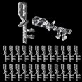 thumbnail image 1 of HUGFEGWE Hidden Valance Clips 24 Pcs 2.1\u201d Clear Plastic Window Blind Clips Holder Hidden Valance Retainer Valance Clips for Horizontal Blind Valance CA919-80722, 1 of 5