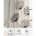 thumbnail image 6 of Farmhouse Dandelion Sheer Curtains 84 Inch Length 2 Panels Set for Living Room/Bedroom, Spring Modern Country Flower Black Beige Kitchen Curtains Grommet Curtains Window Treatments 42"x84"x2, 6 of 7