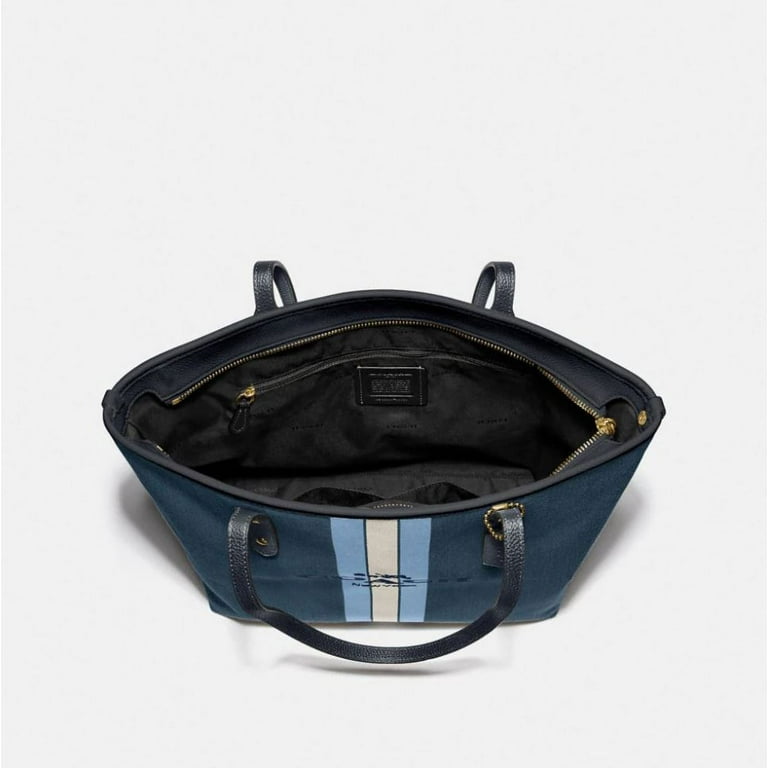 COACH Womens Horse and Carriage Jacquard City Tote Blue Midnight Navy Gold 69645 GDPJU One Size Walmart