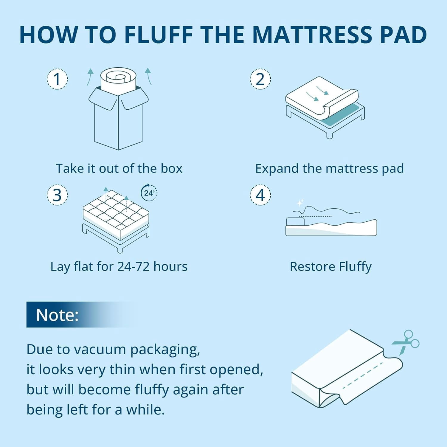 Twin-XL Size Mattress Topper, Thick Quilted Fitted Mattress Pad Protector, Breathable Soft Quilt Topper Mattress Cover Stretches up 8-21" Deep Pocket