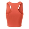 thumbnail image 4 of MixMatchy Women's Cotton Basic Sleeveless Racerback Sports Crop Tank Top, 4 of 4