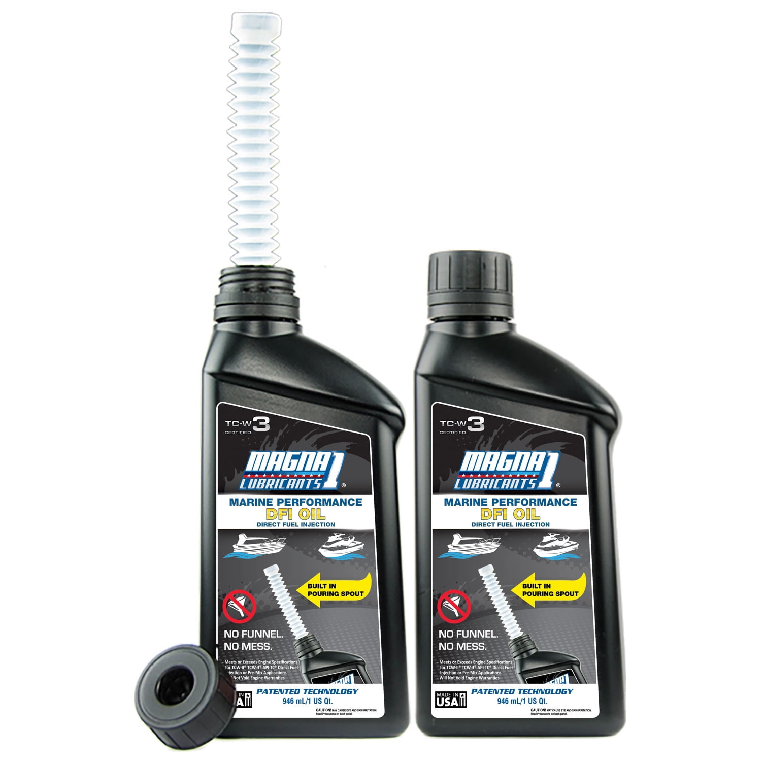 MAGNA1 Lubricants Synthetic Blend Marine 2 Stroke TCW3 DFI Quart