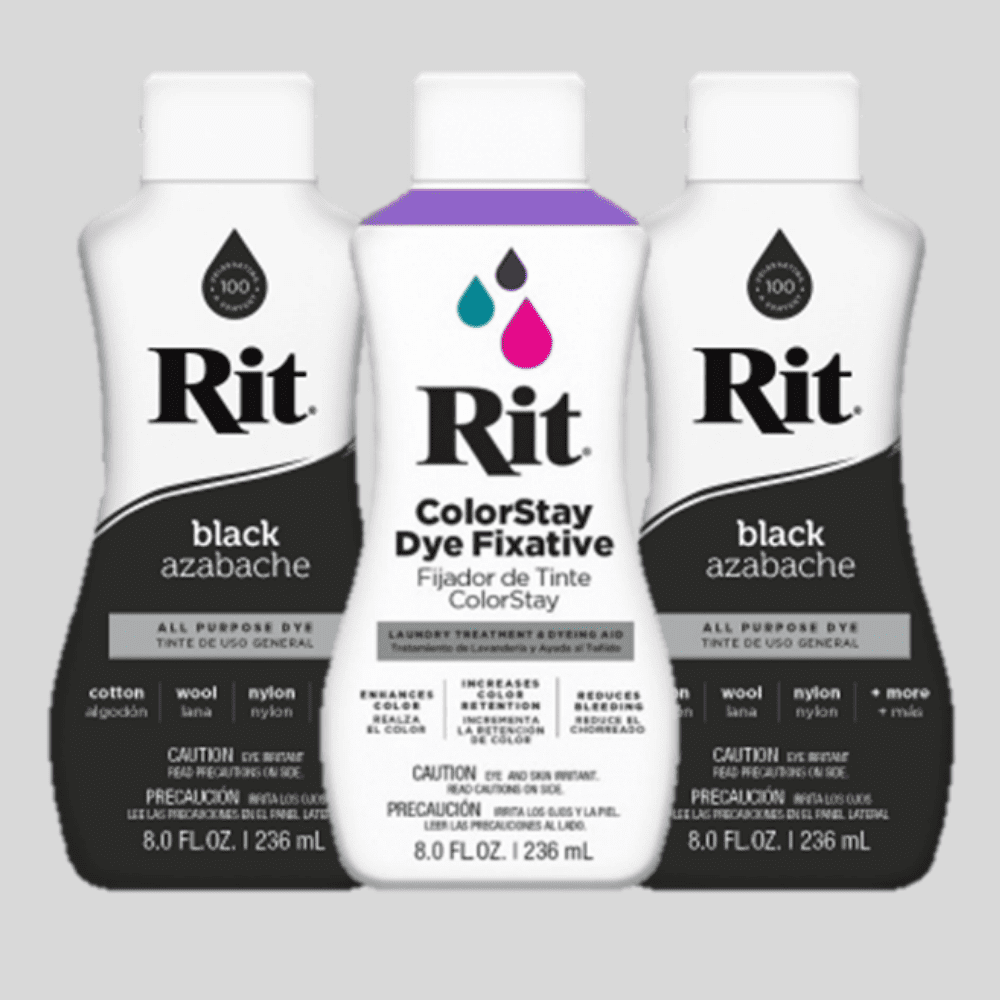 Rit Dye 8oz Black Dye and Fixative Multipack