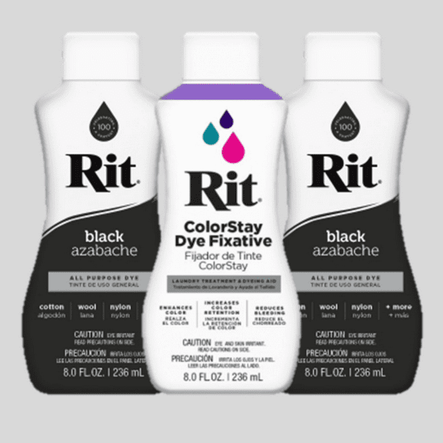 Rit Dye 8oz Black Dye and Fixative Multipack