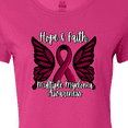 thumbnail image 4 of Inktastic Multiple Myeloma Cancer Awareness Hope & Faith with Butterfly Ribbon Women's T-Shirt, 4 of 5