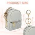 thumbnail image 2 of Uxcell Mini Backpack Cute Cosmetic Bag for Women, PU Leather Creative Pendant Keychain Coin Purse for Makeup Key Card Data Cable Organizer Grey, 2 of 7