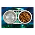 thumbnail image 1 of Outer Space Pet Mat for Food and Water, Martian UFO Alien in a Aquarium Like Tube Artwork Image, Non-Slip Rubber Mat for Dogs and Cats, 18" X 12", by Ambesonne, 1 of 2