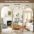 thumbnail image 6 of Easy4Home 71"x30" Oversized Arched Full Length Mirror with Aluminum Alloy Frame Freestanding Floor Dressing Mirror, Gold, 6 of 7