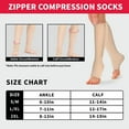 thumbnail image 2 of 2 Pairs Open Toe Medical Sport Compression Socks - 15-20mmhg Graduated Knee-High Support for Men & Women, Ideal for Soccer, Running, and Nurses, 2 of 7