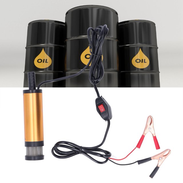 Spptty Électrique, Mini Électrique Portable avec Filtre pour Transfert Eau Carburant Diesel CC 12V 38mm, Mini