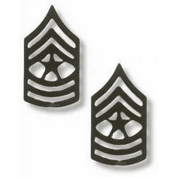 US Army Sergeant Major Black Metal Collar Rank Insignia