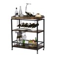 thumbnail image 6 of Bar Carts on Wheels for Home, Microwave Cart with Storage Coffee Cart Rolling Bar Serving Wine Cart with Removable Top Tray Outdoor Industrial Vintage Style, 6 of 9