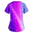 thumbnail image 3 of FrzhBrz Valentines Day Pro Scrubs for Women V-Neck Scrub Top Fun Medical Proffesional Short Sleeve Holiday Nursing Working Uniforms, 3 of 3